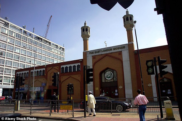 The move by East London Mosque (pictured) to ban females over 12 from the event comes amid growing concerns about the rise of sharia values taking precedence over British laws