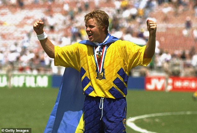 He came joint-fourth in the Ballon d'Or vote in 1994 after helping Sweden finish third at the World Cup