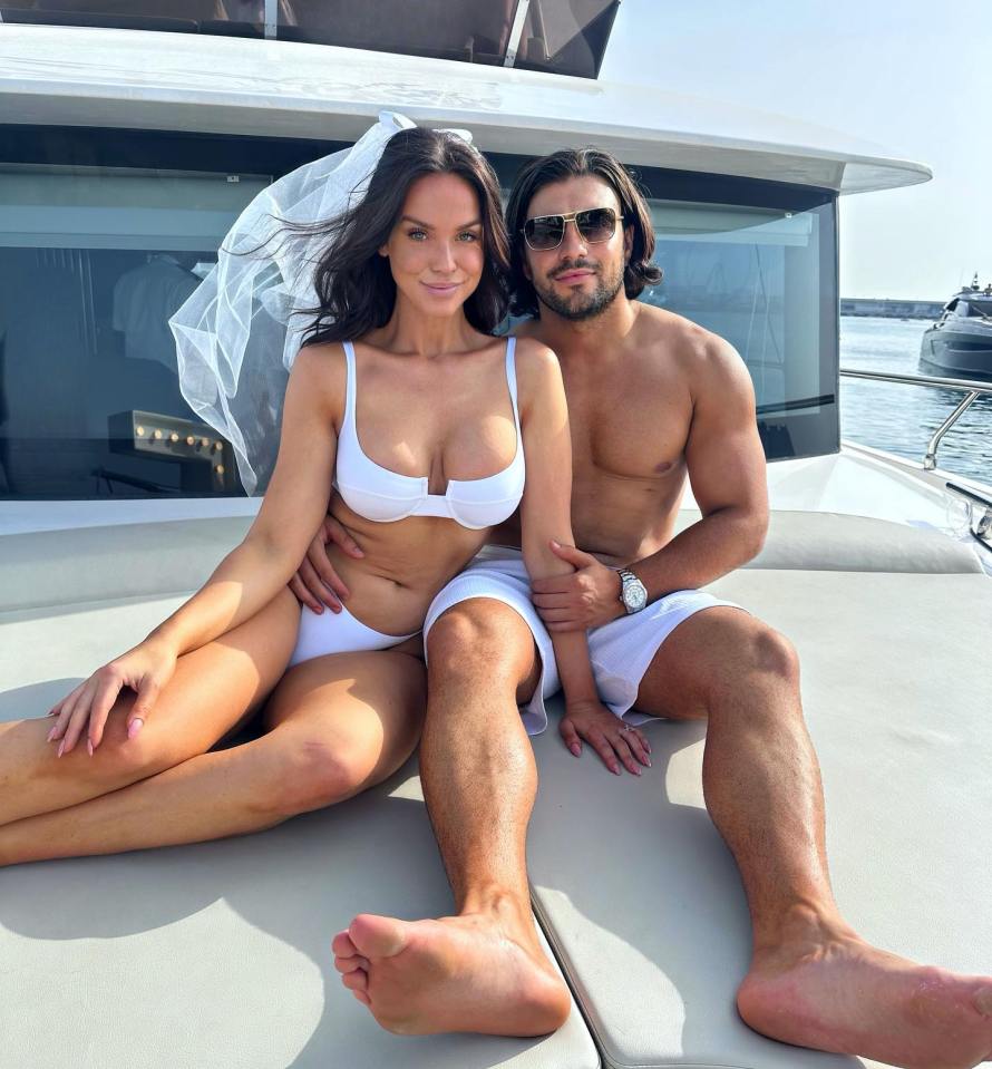 Vicky Pattison and Ercan Ramadan on their joint hen and stag do on a luxury yacht in Dubai.