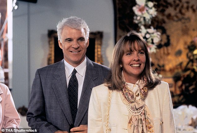 Keaton with comedy legend and co-star Steve Martin in 1991 film Father Of The Bride
