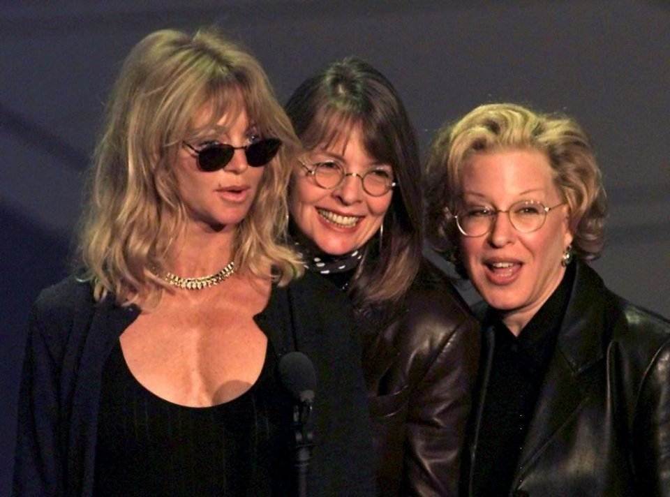 Goldie Hawn, Diane Keaton, and Bette Midler rehearse for the 69th Academy Awards.