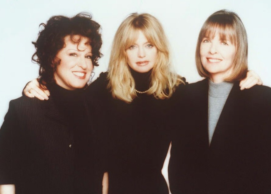 Goldie Hawn in The First Wives Club, with co-stars Bette Midler and Diane Keaton.