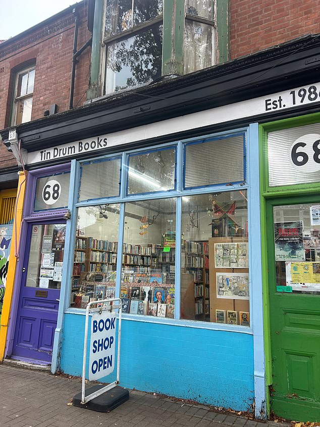 Tin Drum Books, sits on Narborough Road amid an array of multicultural restaurants