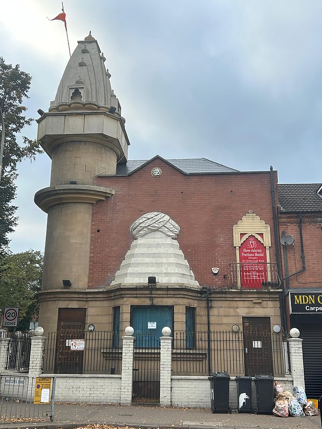 Pictured: Shre Jalaram temple, on Narborough Road. There is a community centre affiliated with the temple next door to it