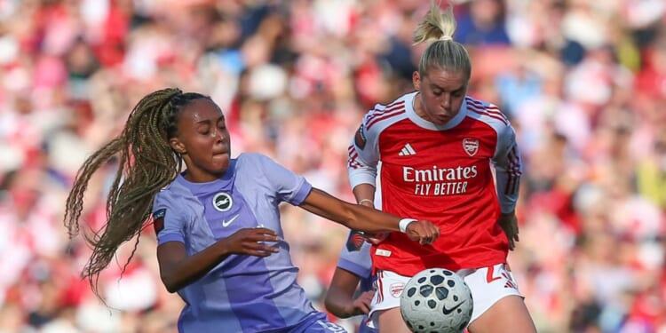 Arsenal game SUSPENDED for 10 mins as Brighton star collapses and given oxygen after being struck by a ball to the head