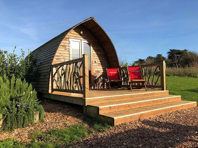 An eco lodge on Tapnell Farm on the Isle of Wight