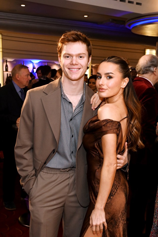 Ben Joyce and Amber Davies attending the WhatsOnStage Awards 2023.