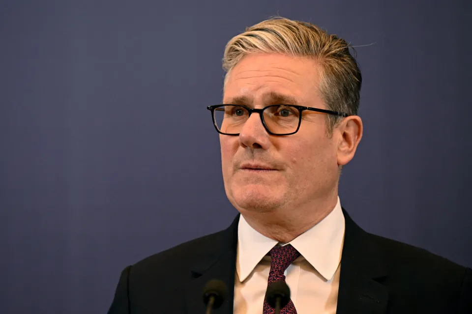 British Prime Minister Keir Starmer speaking at a press conference.