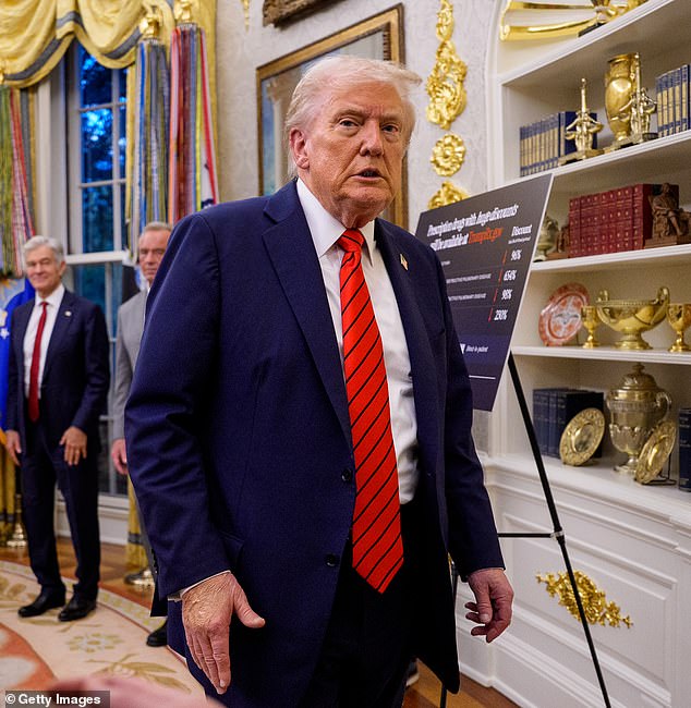 President Donald Trump (pictured on October 10) brokered a ceasefire in Gaza