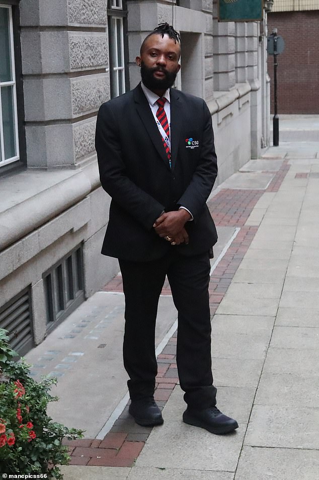 Photographs show a far larger team of security guards outside the Stock Exchange Hotel - seemingly called in from an agency since the former footballer's comments