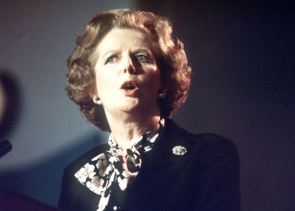 Margaret Thatcher speaking.
