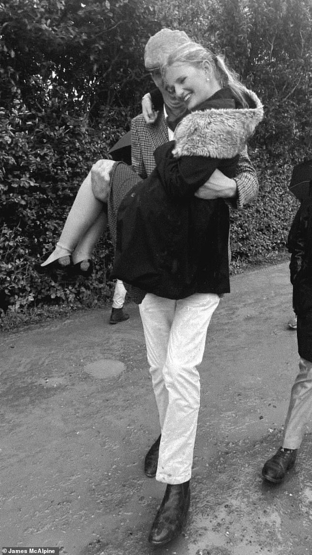 James pictured with his girlfriend, 18-year-old Tilly Smith