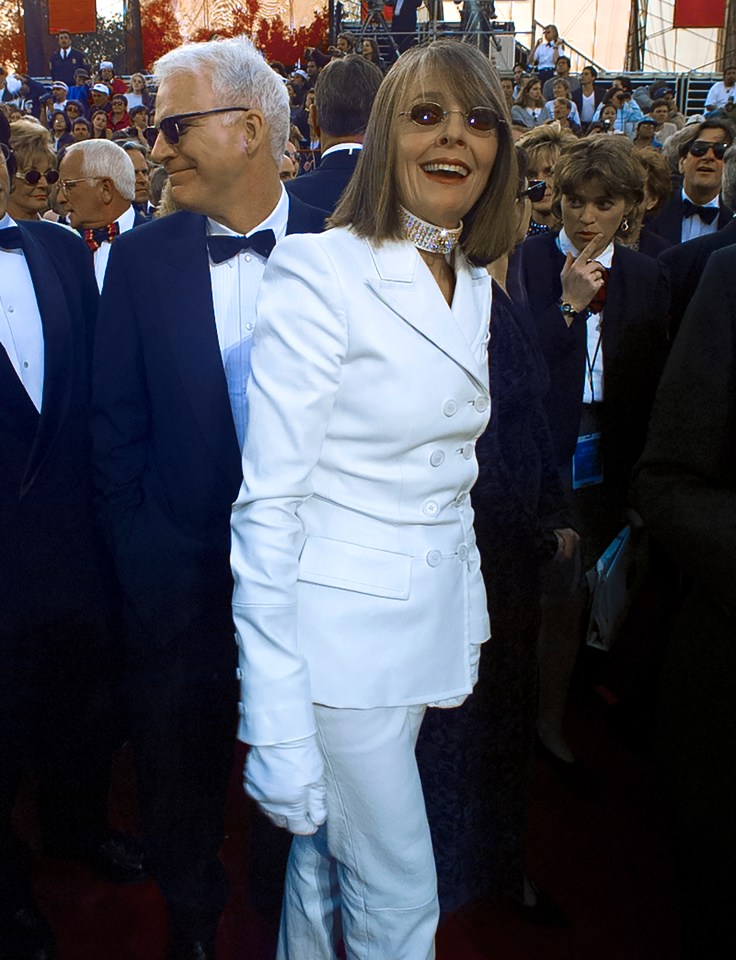 Diane Keaton and Steve Martin arrive at the Academy Awards Show.