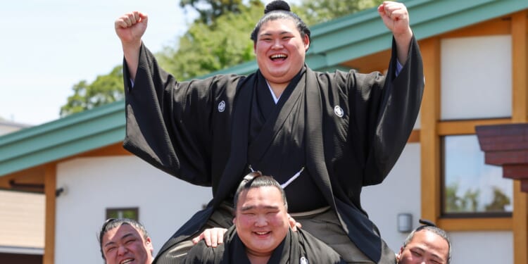 Sumo fans warned they could be SQUASHED by falling wrestlers as UK hosts tournament for first time in 34 years