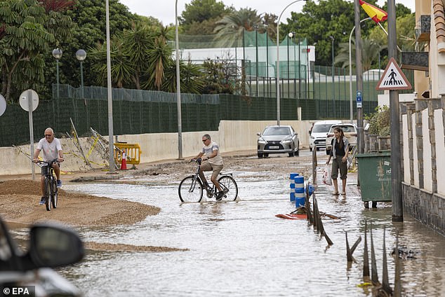 On Friday the Foreign Office issued a warning to Brits planning to travel to Spain, warning of 'severe' weather conditions on its eastern coast