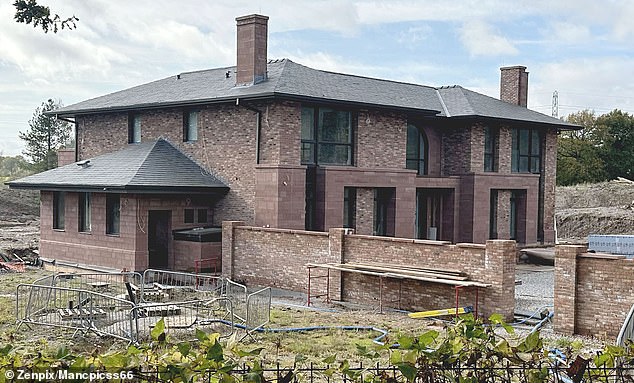 The footballer, 27, began 'investing more in property' at the beginning of 2020, when he bought the site of a former nine-hole golf course and clubhouse in the Cheshire countryside (seen in October 2024)