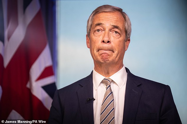 Party leader Mr Farage condemned the attack and said the language used 'echoes the Prime Minister's disgraceful attack on Reform during the Labour conference'