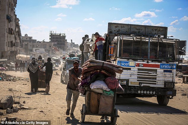 Civilians in Gaza continue to return from southern to northern Gaza on day three of the ceasefire