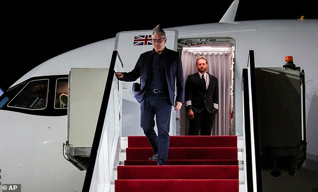 Sir Keir - who is in Egypt today for a signing ceremony - has appeared cool on Sir Tony's involvement in the peace settlement