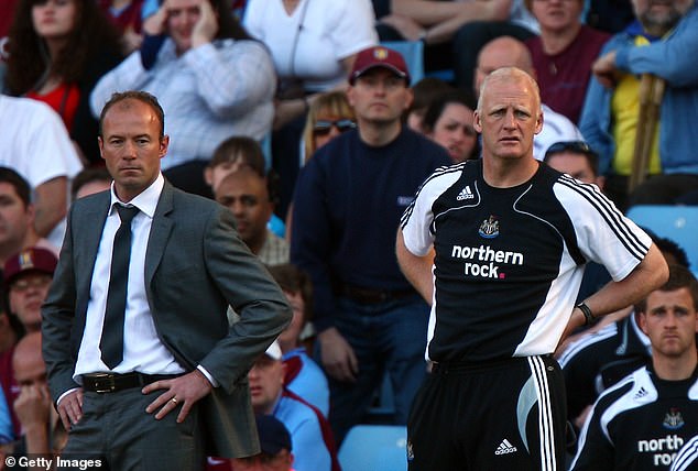 The ex-striker later joined Alan Shearer's coaching team at Newcastle (pictured in 2009)