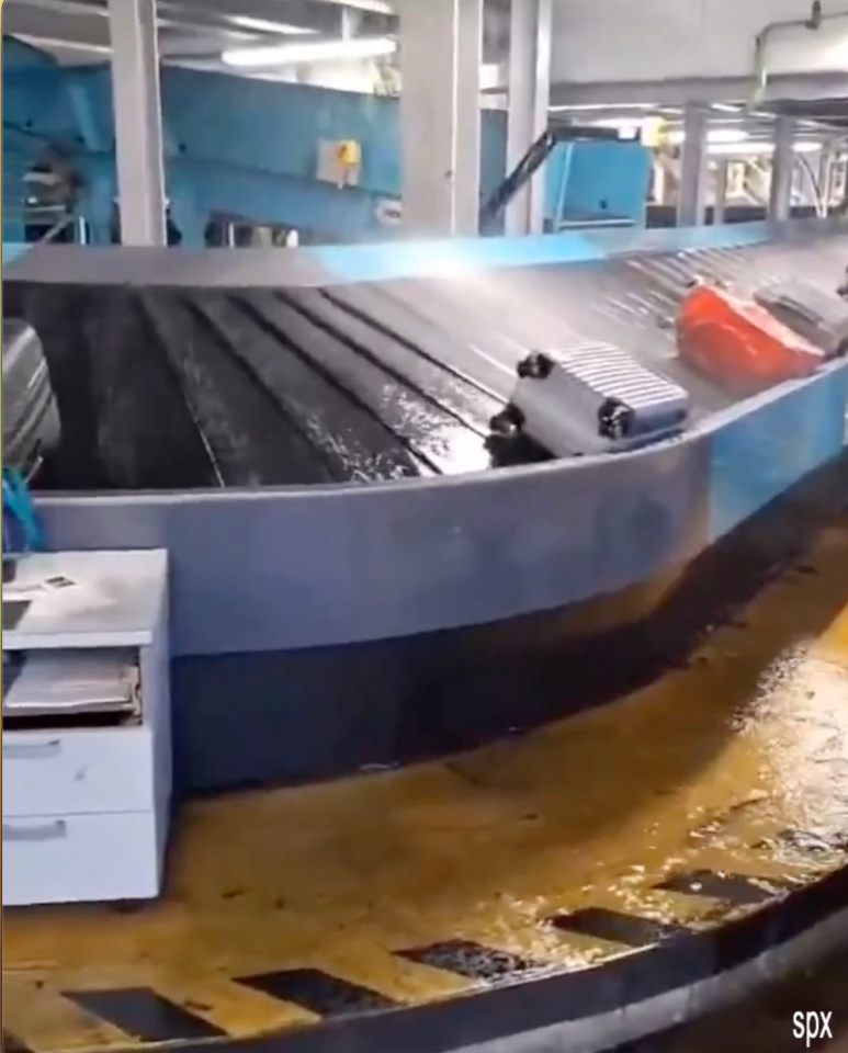 **FULL COPY BY NATALIA PENZA natypenza@gmail.com**.-TEL: +34 659 567 821** .Dramatic images show more flooding brought chaos to the island and left the airport out of action for nearly an hour and a half.