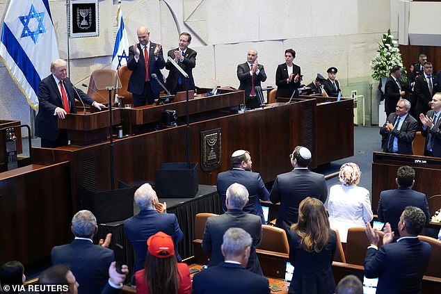 Trump addressed Israel's Knesset after all the living hostages in Gaza were released as part of the historic peace deal