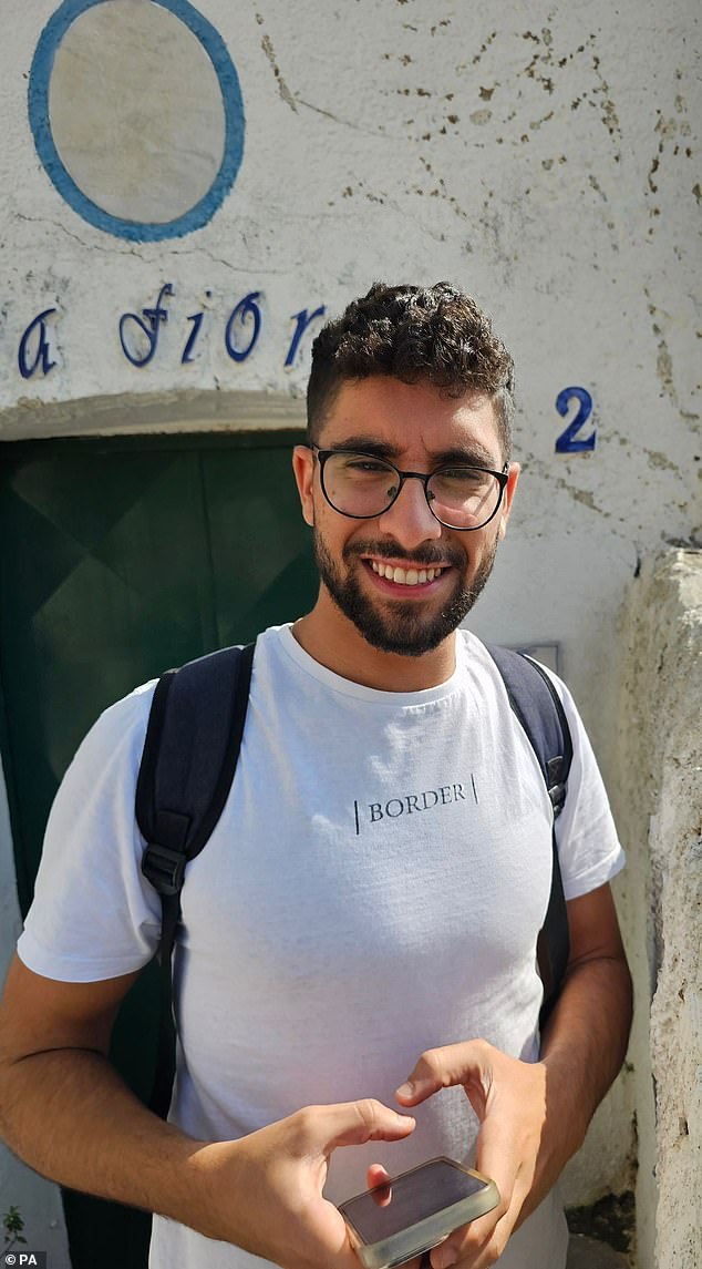 The release of Evyatar David (pictured before his capture) has been celebrated by loved ones