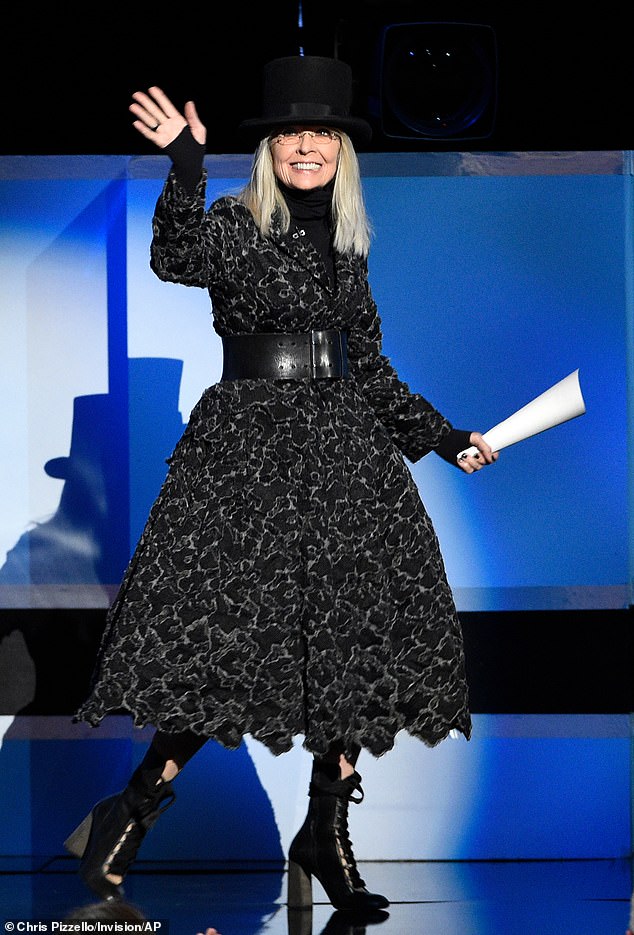 Crucial to Diane's looks were her accessories - be it chunky jewellery, eyewear or, of course, her myriad of hats, the latter of which she had about 40 of, crediting her obsession to 1940s actor Cary Grant. Pictured in 2018