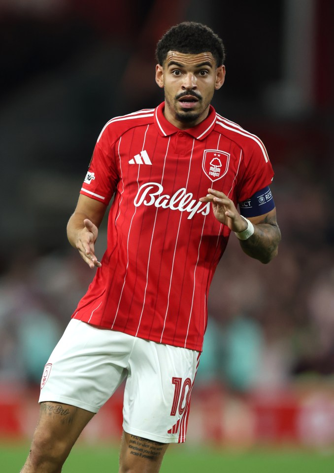 Morgan Gibbs-White of Nottingham Forest in action.