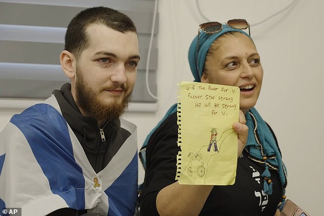 Bar Kupershtein in a reunion with his family earlier today