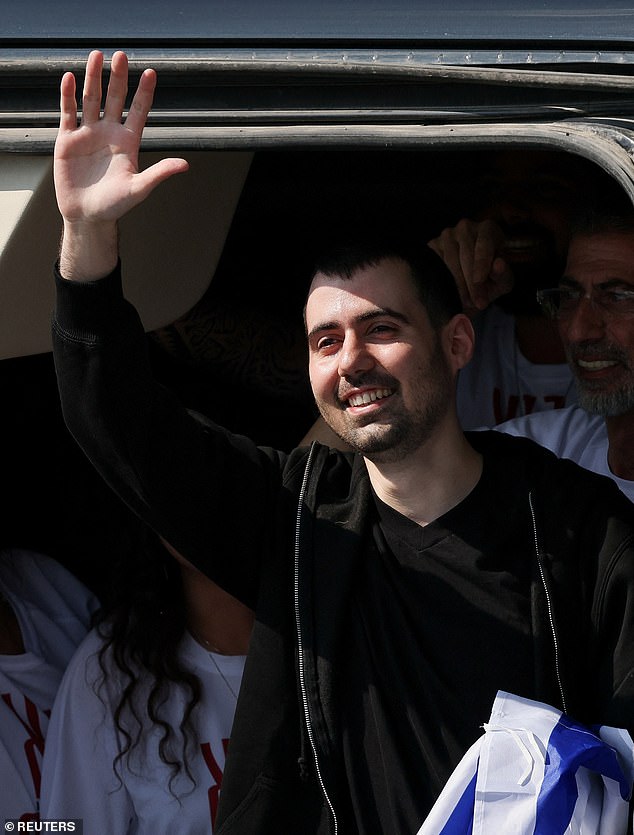 Gilboa-Dalal was seen waving as he made his way for medical checks at a hospital