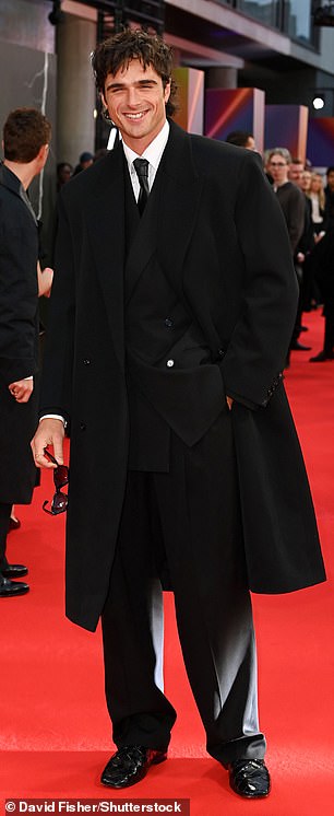 She joined her co-star Jacob Elordi at the premiere of their new film Frankenstein at Southbank Centre (pictured)