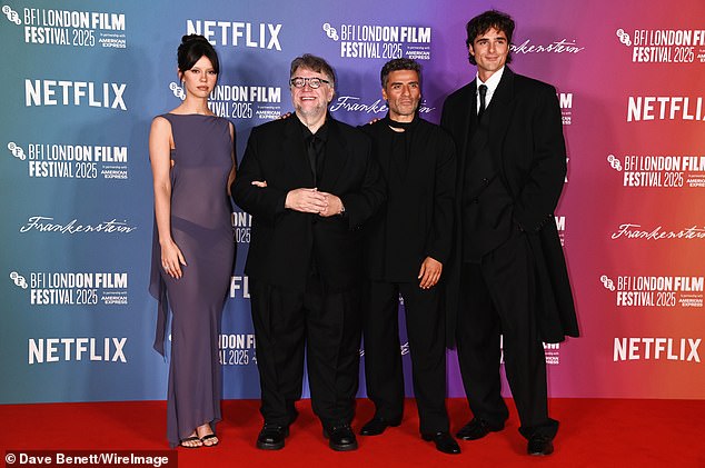 The three-time Oscar winner beamed as he posed in a classic black suit and tie, after admitting his was the film that he had been waiting to make since he was seven years old