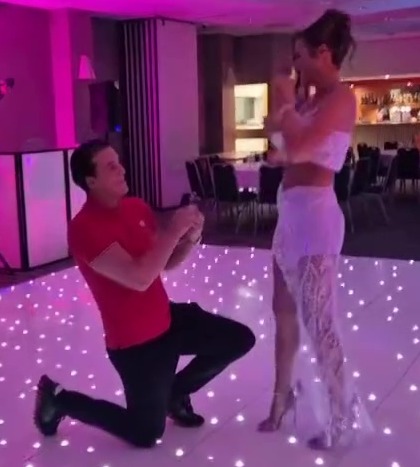 Noah Price proposing to Venezuela Fury.