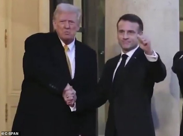 In December 2024, Trump and Macron were filmed during another awkward handshake