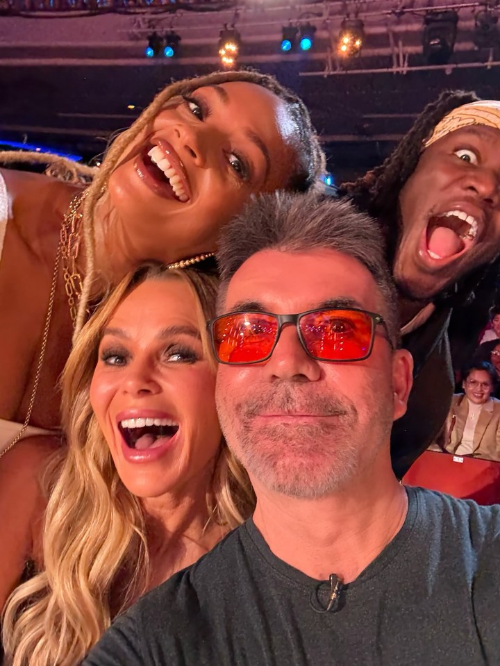 Four BGT judges taking a selfie in Blackpool.