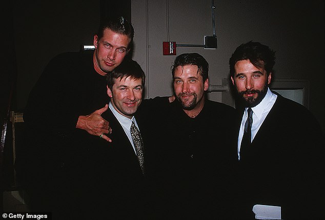 Alec (center left) and Stephen (far left) are part of an acting dynasty that also includes brothers Daniel (center right) and William (far right); pictured in 1996 in LA
