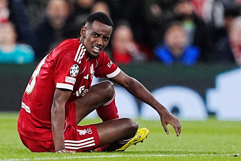 Alexander Isak reacting during a UEFA Champions League match.