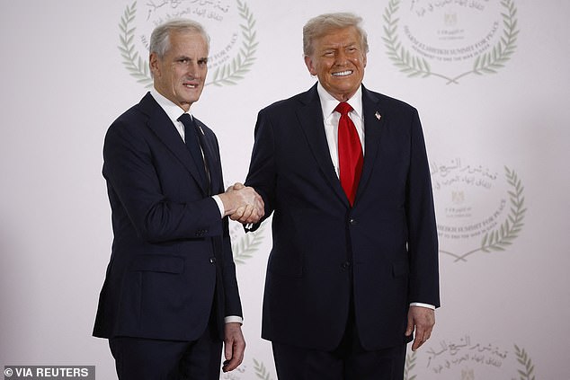 President Trump joked that Norway's Prime Minister Jonas Gahr Store was hiding from him following his Nobel Prize snub