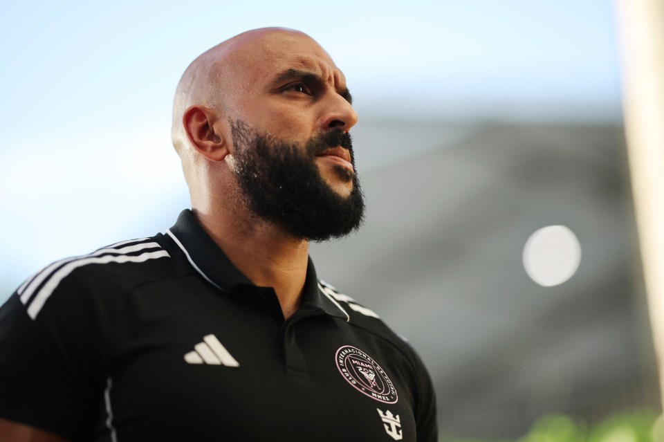 Yassine Cheuko, Lionel Messi's bodyguard, at Hard Rock Stadium.