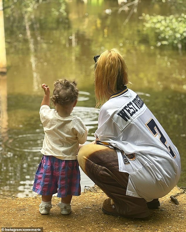 The chart-topper, who is best known for hits including Rockabye and Ciao Adios, also shares daughter Seven (pictured) with husband Slowthai