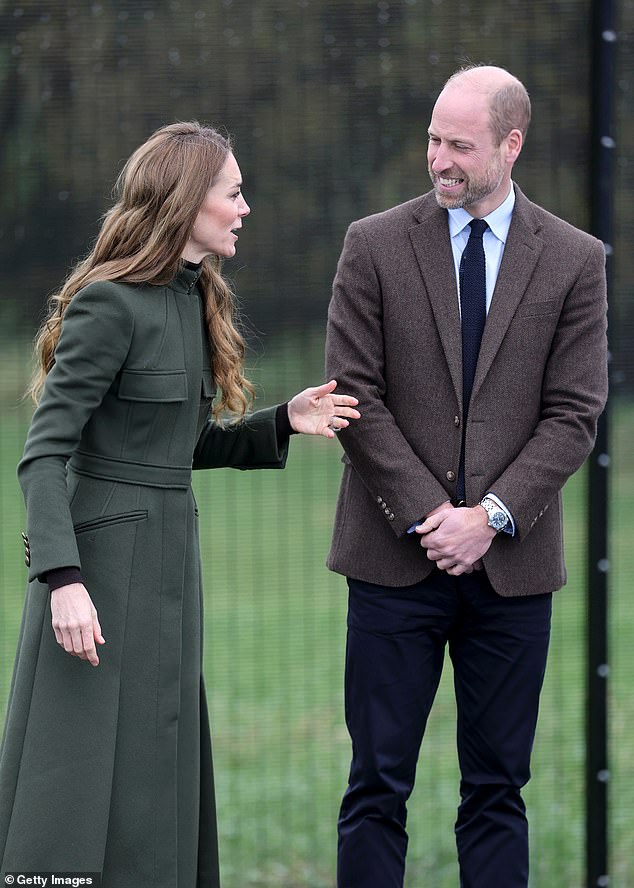 Kate and William observe a training scenario taking place at the Northern Ireland Fire & Rescue Service's (NIFRS) new Learning and Development College
