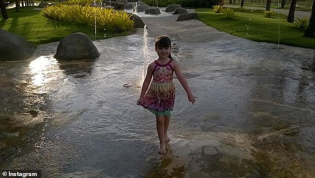 Miana has not been featured on her mother's Instagram page since she was a child in 2018 (pictured in 2017)