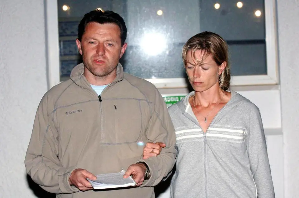 Kate and Gerry McCann, parents of missing child Madeleine McCann.