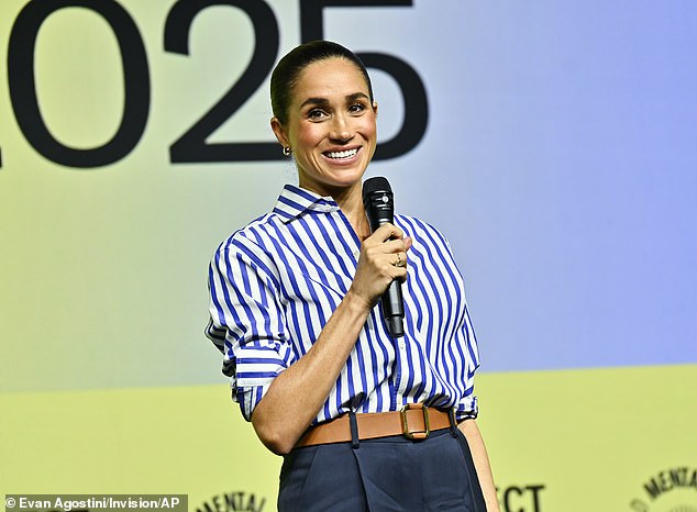 Meghan speaks at Project Healthy Minds' World Mental Health Day Festival on Friday last week