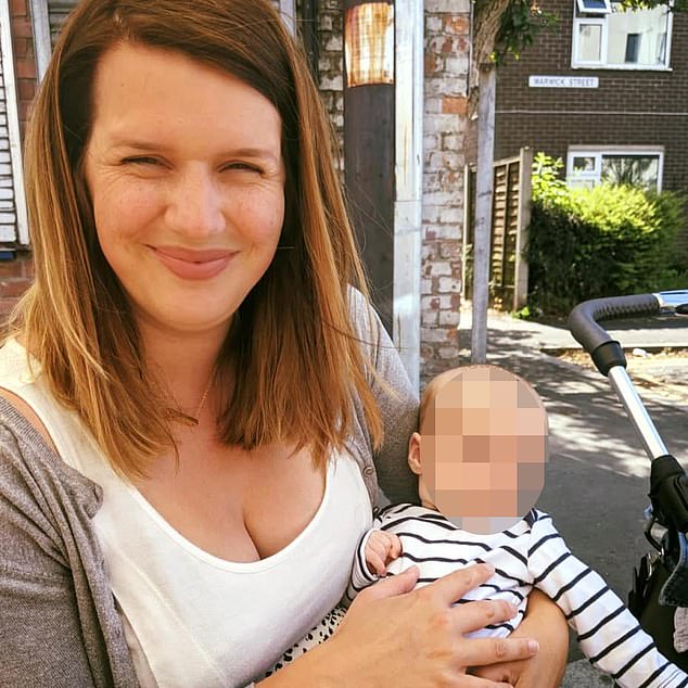 Jennifer Cahill (pictured with her baby son) specified that she did not want drugs to help her through labour when she delivered her daughter Agnes Lily, an inquest heard today