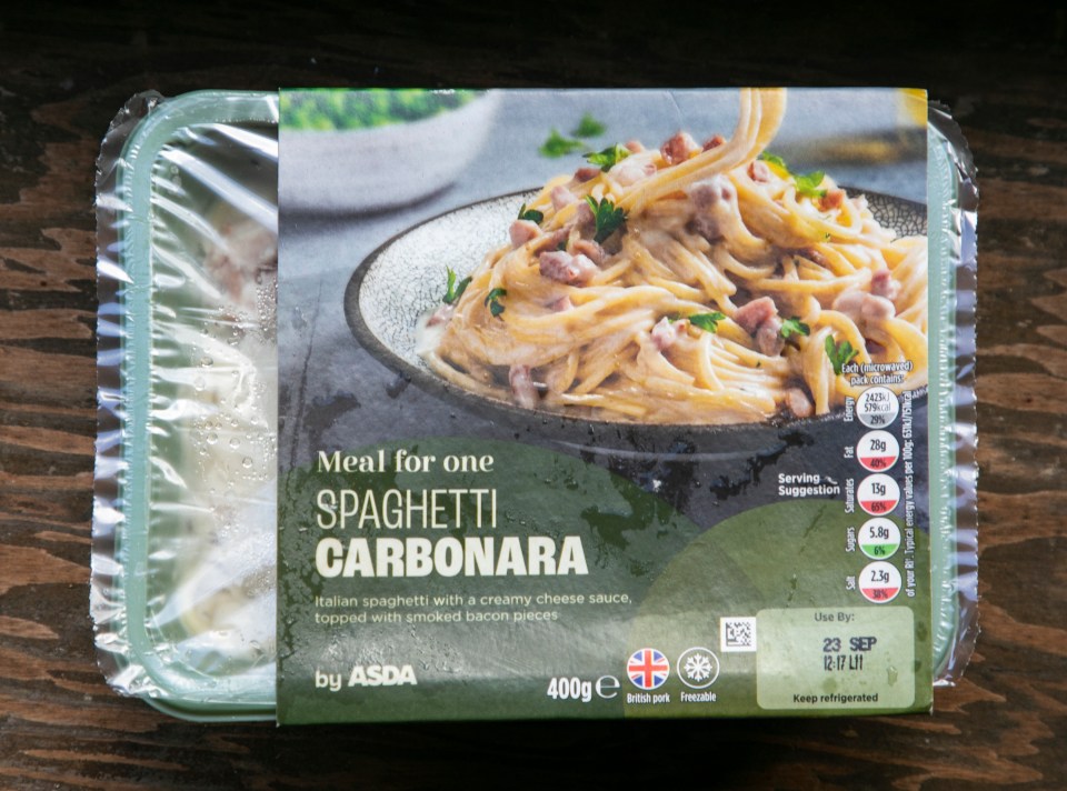 ASDA Meal for one Spaghetti Carbonara.