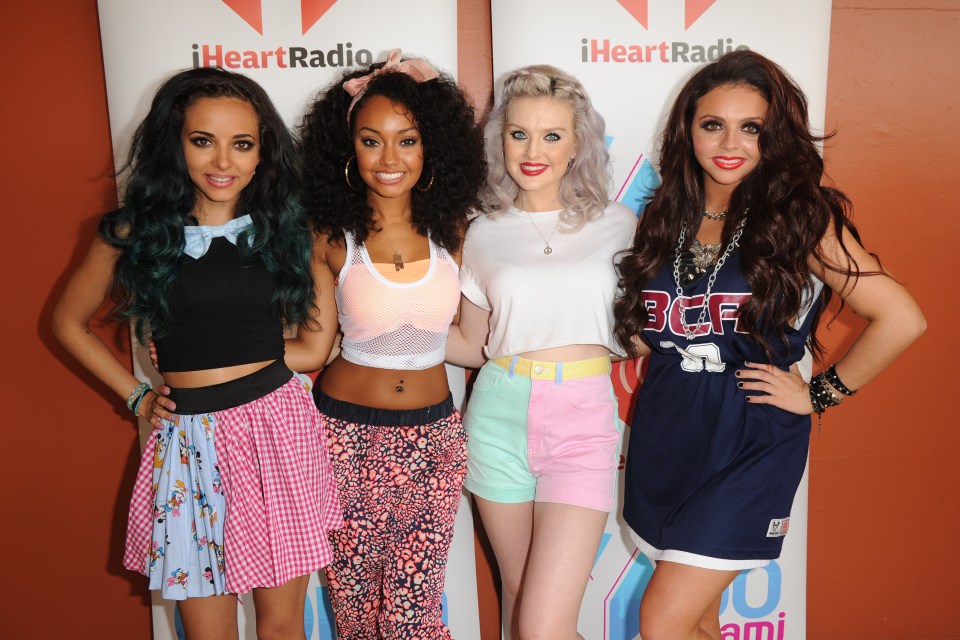 Jesy Nelson, Perrie Edwards, Jade Thirlwall and Leigh-Anne Pinnock of Little Mix backstage at Dolphin Mall.