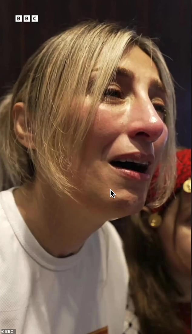 A video clip published on the BBC homepage showed the sister of al-Rub, Aida, waiting anxiously for her brother's name to appear on the release list