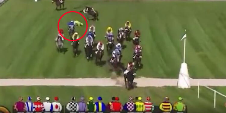 Top British jockey breaks both legs, an arm and dislocates hip in sickening horseracing fall